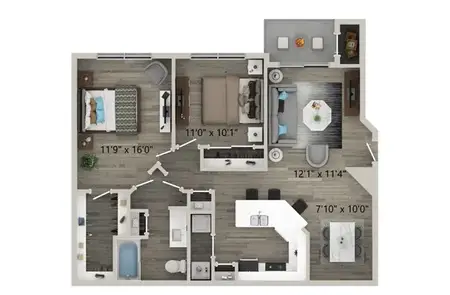 Halston on Frankford Dallas FloorPlan 5