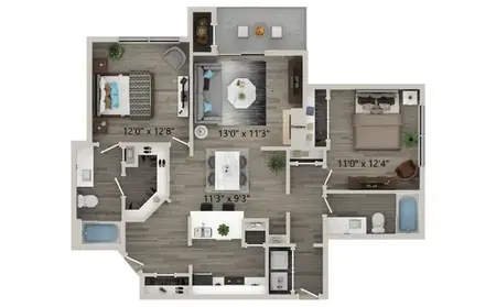 Halston on Frankford Dallas FloorPlan 6