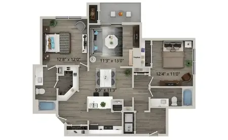 Halston on Frankford Dallas FloorPlan 7