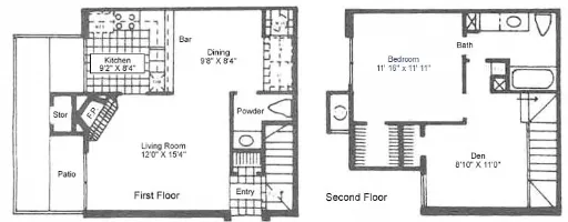 Hidden Bend Townhomes Floorplan 1