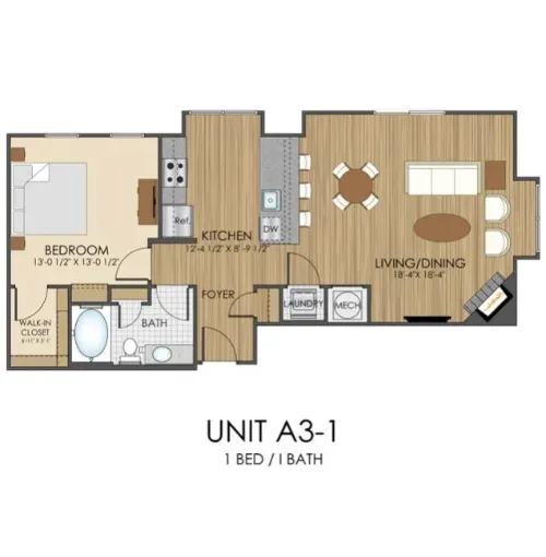 Hidden Creek Apartments Dallas floorplan 4