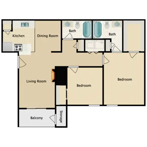 Hillcrest Village Apartments FloorPlan 4