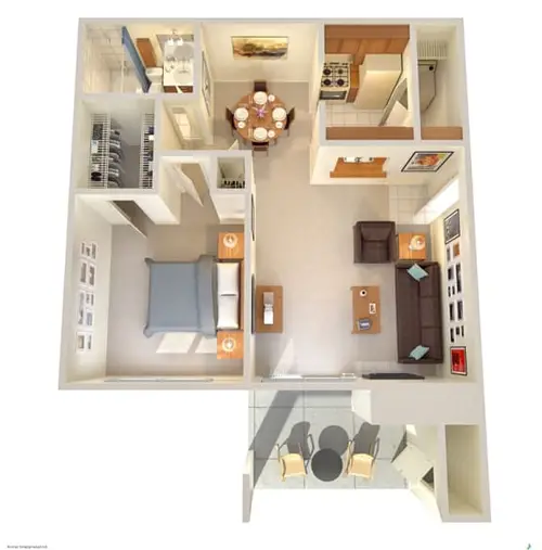 Hilton Head Apartments FloorPlan 01