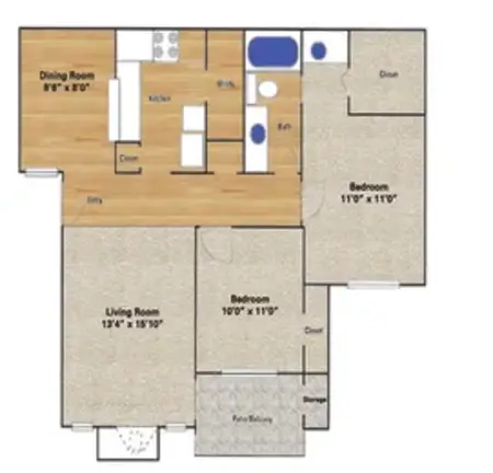 Hunters Hill Apartments Dallas FloorPlan 5