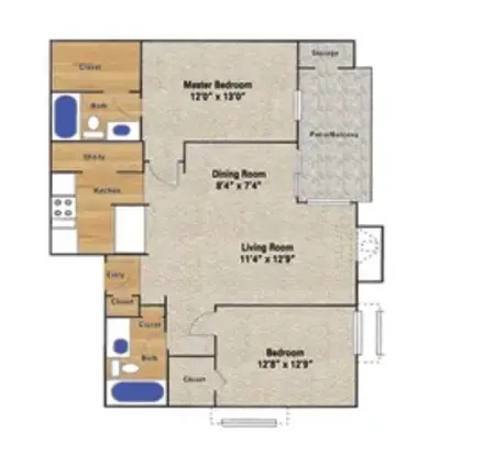 Hunters Hill Apartments Dallas FloorPlan 6