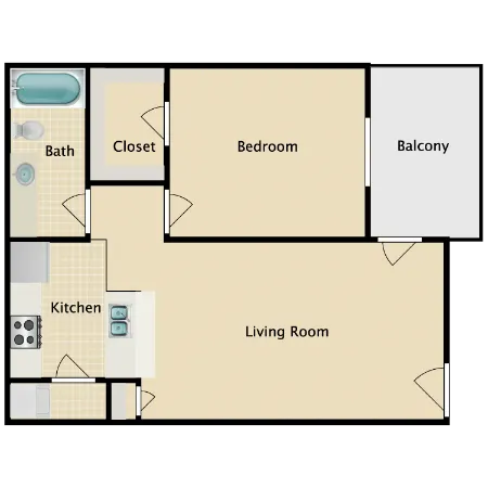 Hunters Point Apartments Houston Floor Plan 2