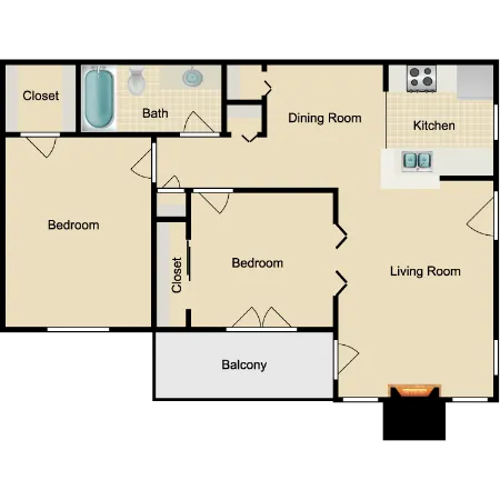 Hunters Point Apartments Houston Floor Plan 3