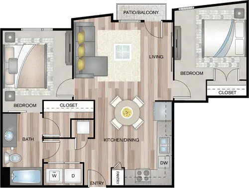 Huntington Chimney Rock FloorPlan 4