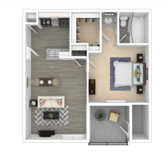 Idlewood Park Apartments Houston Floor Plan 3