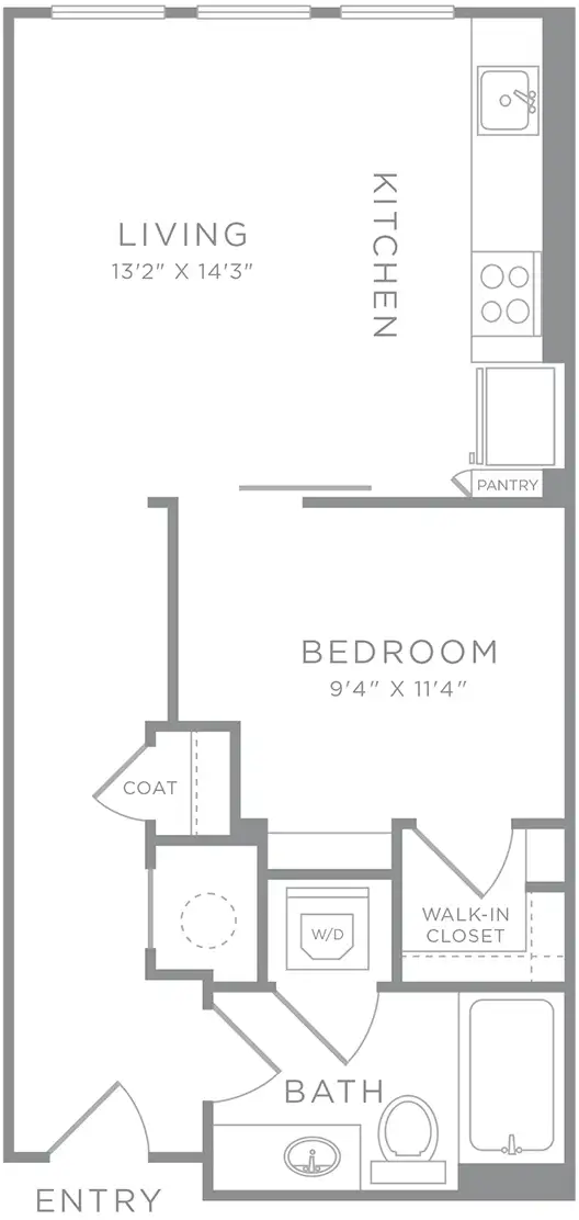 Indie Deep Ellum Floorplan 1