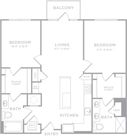 Indie Deep Ellum Floorplan 6