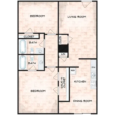 Inglewood Village Apartments Floorplan 3