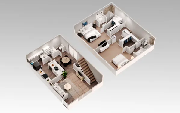 Keystone Townhomes Tomball Houston Apartment Floor plan 4