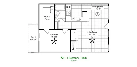 La Cima Newport Condos Dallas Apartment Floor Plan 1