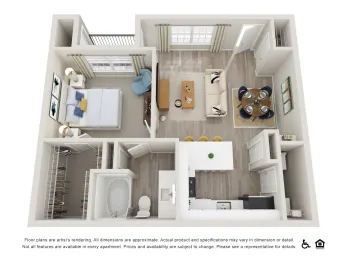 La Costa Villas Dallas Apartment Floor Plan 1