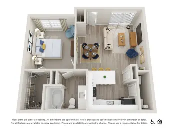 La Costa Villas Dallas Apartment Floor Plan 2