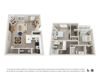 La Costa Villas Dallas Apartment Floor Plan 6