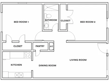 La Sevilla Apartments floor plan 2