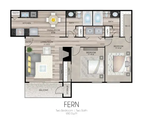 LakeVue Apartments FloorPlan 04