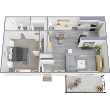 Lakeside Forest Apartments Floorplan 1