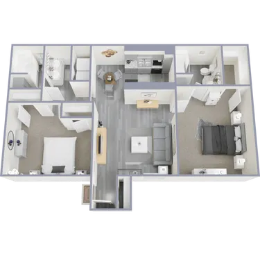 Lakeside Forest Apartments Floorplan 6