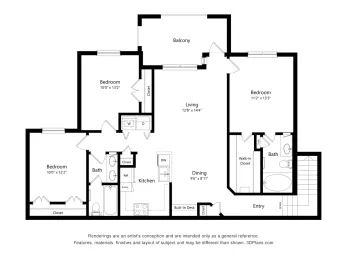 Lakeside Pointe Apartments & Townhomes Floorplan 7