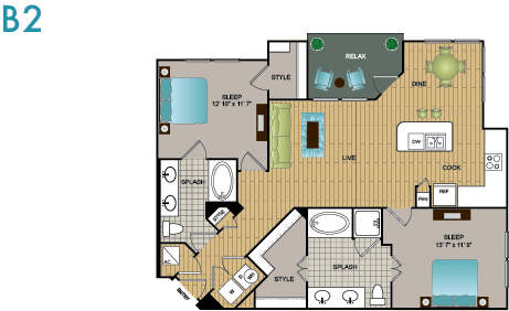 Lakewood Flats floor plan 2