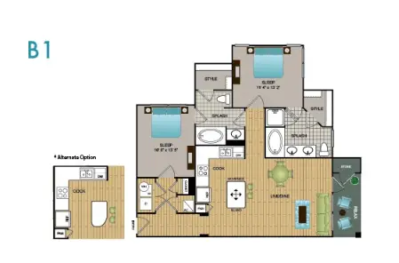 Lakewood Flats floor plan 3