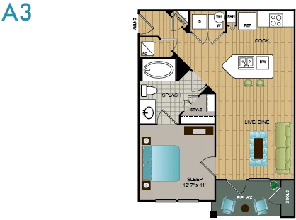 Lakewood Flats floor plan 3