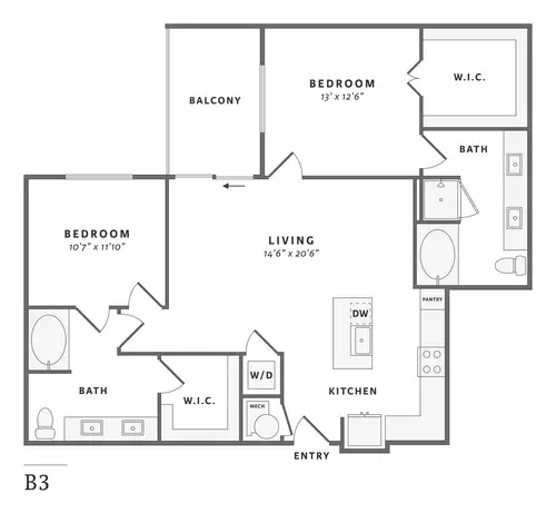 Lantower Midtown Dallas Floorplan 11