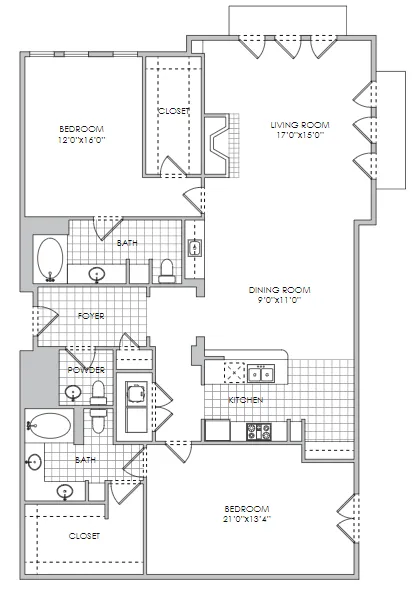 Lennox West Village floor plan 1