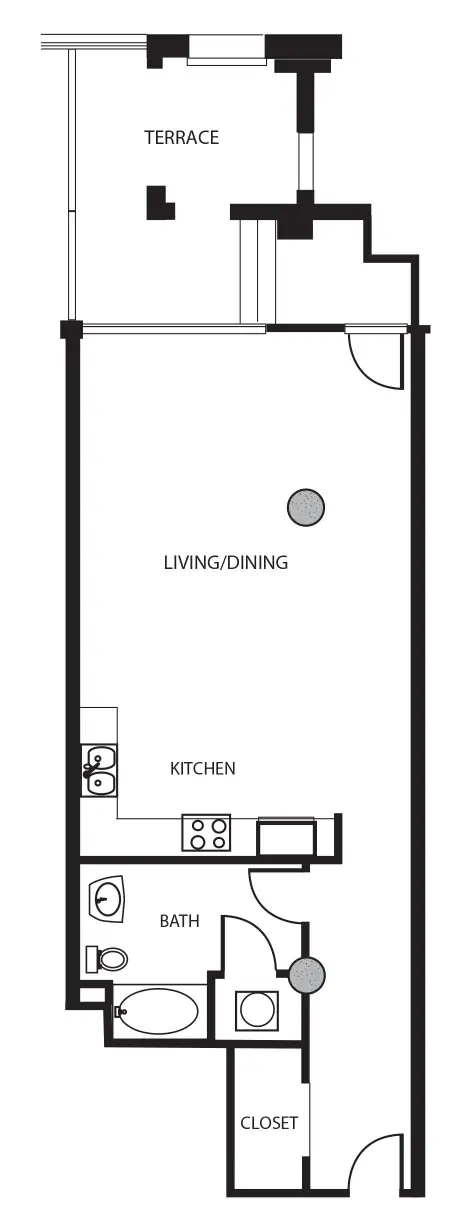 Lofts at Mockingbird Station Dallas Apartment Floor Plan 1