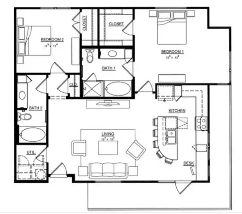 Magnolia At Lakewood floor plan 1