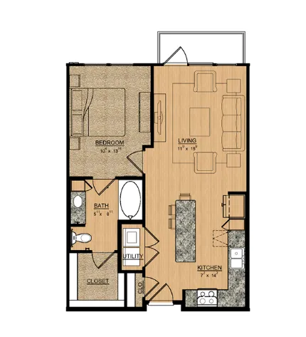 Magnolia at Inwood Village Dallas Apartment Floor Plan 1