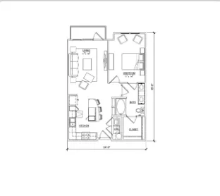 Magnolia on Eastern Dallas Apartment Floor Plan 1