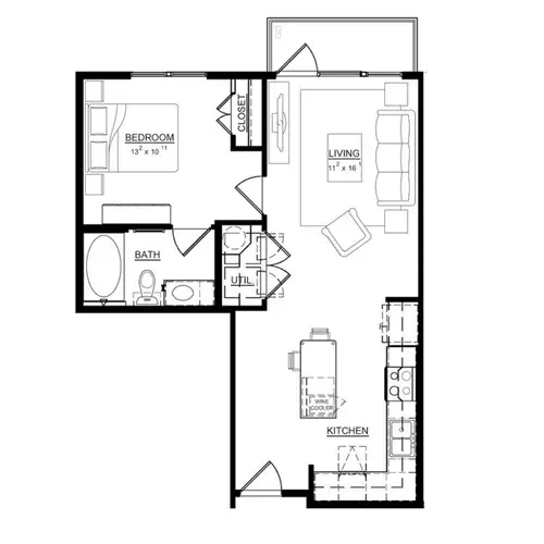 Magnolia on Zang Two FloorPlan 2