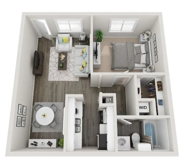 Memorial Fountain Apartments Houston Floor Plan 1