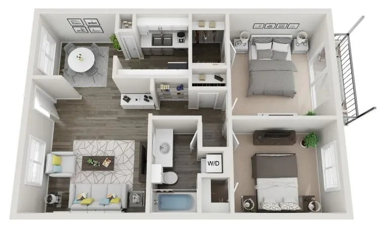 Memorial Fountain Apartments Houston Floor Plan 3