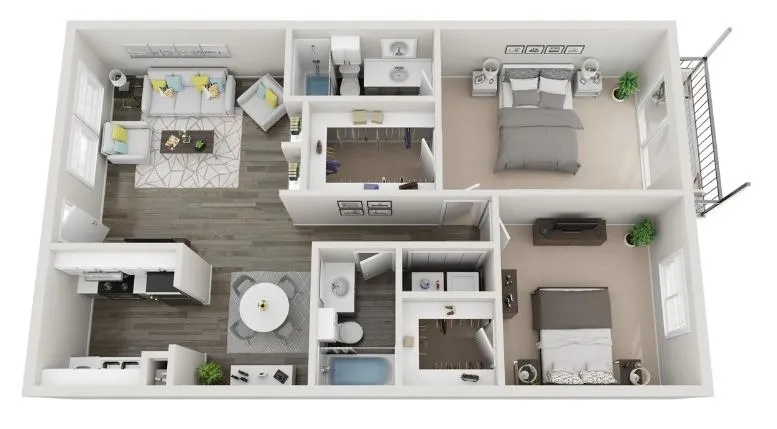 Memorial Fountain Apartments Houston Floor Plan 4