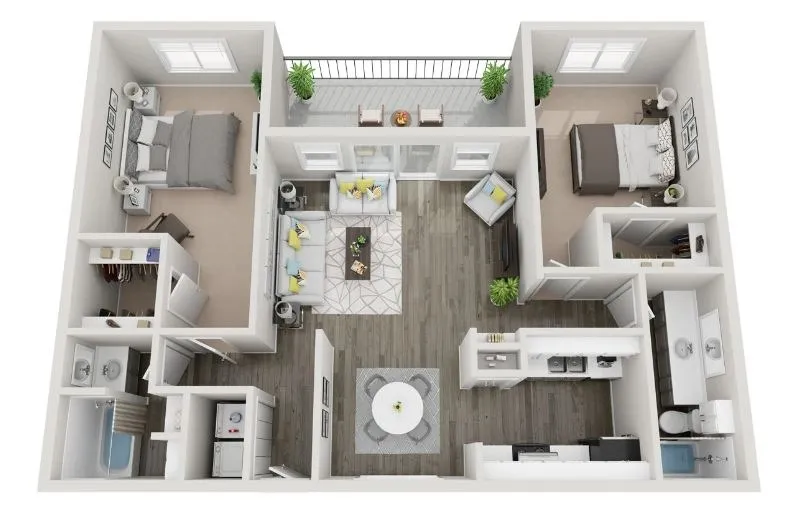 Memorial Fountain Apartments Houston Floor Plan 5