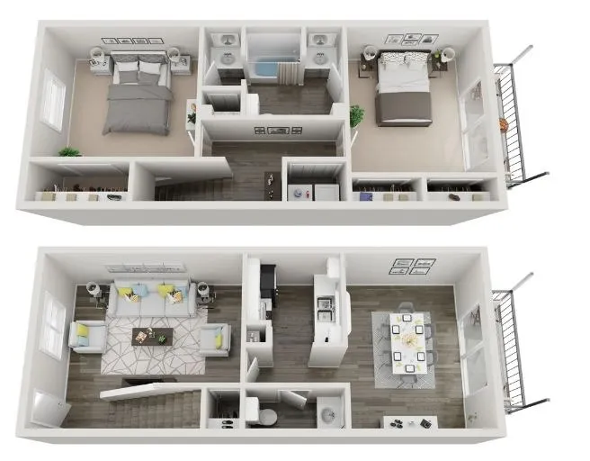 Memorial Fountain Apartments Houston Floor Plan 6