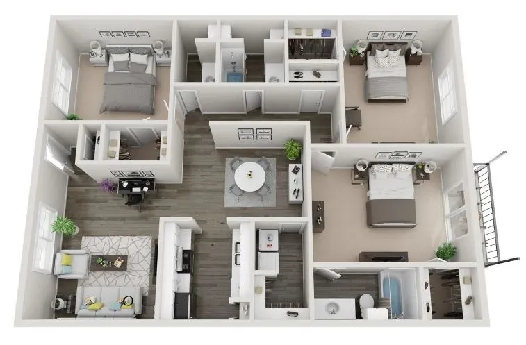 Memorial Fountain Apartments Houston Floor Plan 8