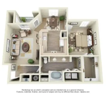 Montfort Place Apartments Dallas FloorPlan 4