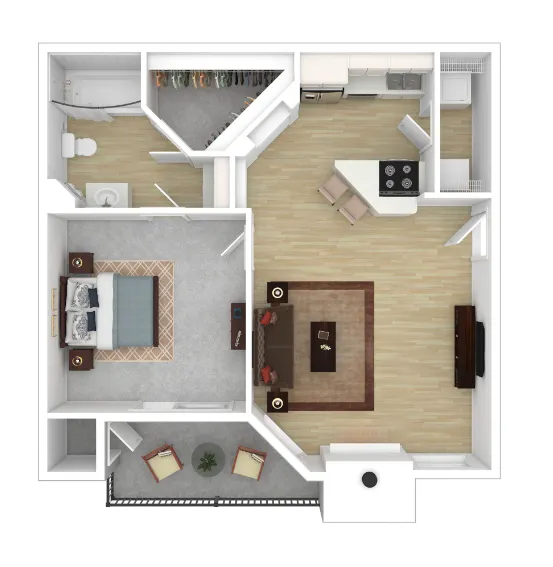 Oaks White Rock Apartments Dallas Floor Plan 1