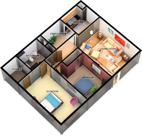 Oaks at Mustang Floorplan 1