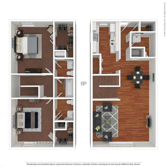 Oaks of Baytown Houston Apartment Floor Plan 7