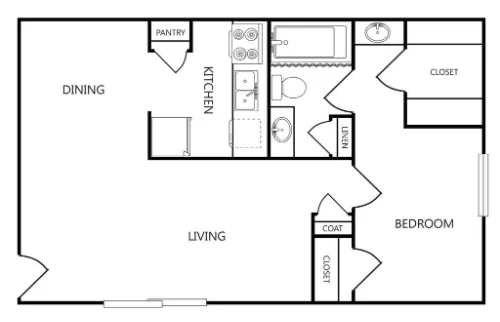 Oakwood Apartments Bahama Dr Floorplan 2