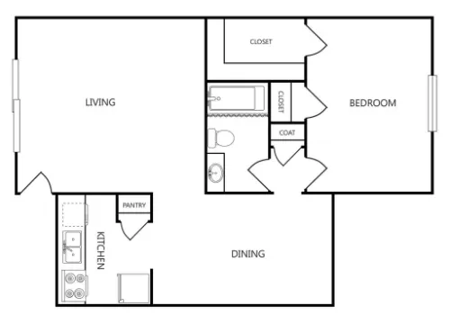 Oakwood Apartments Bahama Dr Floorplan 4