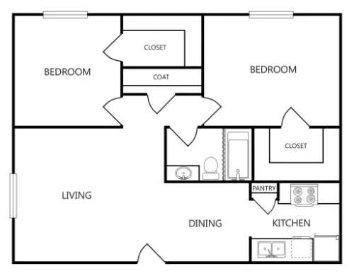 Oakwood Apartments Bahama Dr Floorplan 5