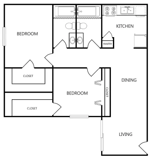 Oakwood Apartments Bahama Dr Floorplan 6